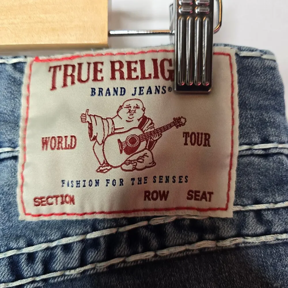 Men's True Religion Blue Rocco Relaxed Skinny Denim Jeans Size 30